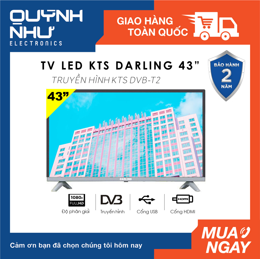 TIVI LED DARLING 43 INCHES 43FH958