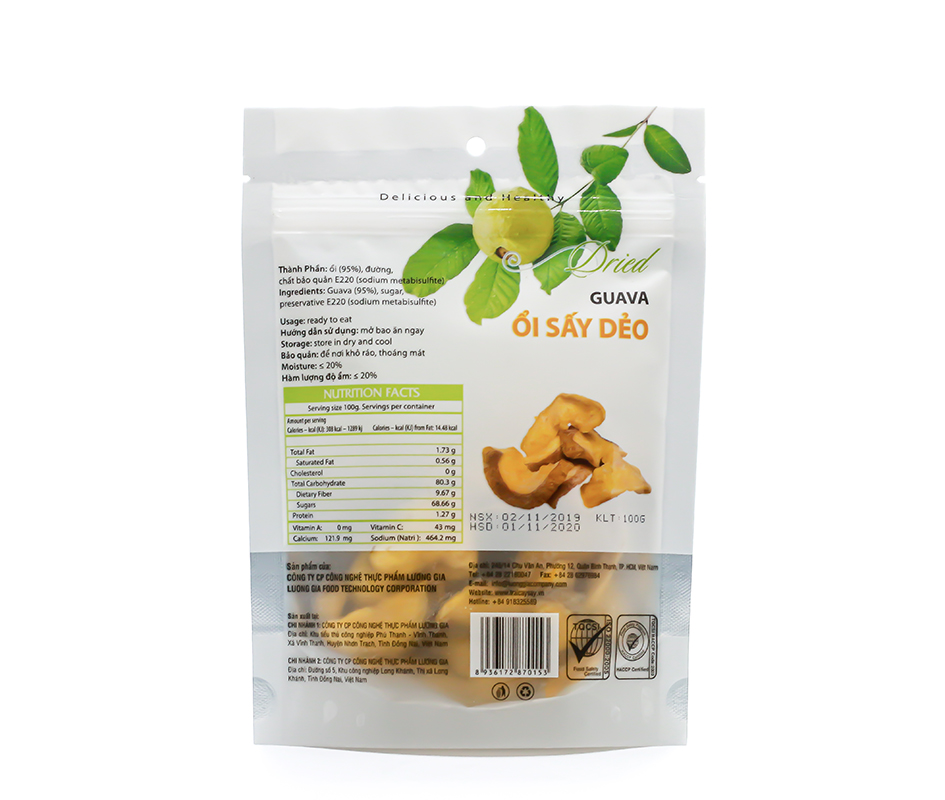 Ổi sấy dẻo Ohla - gói 100g