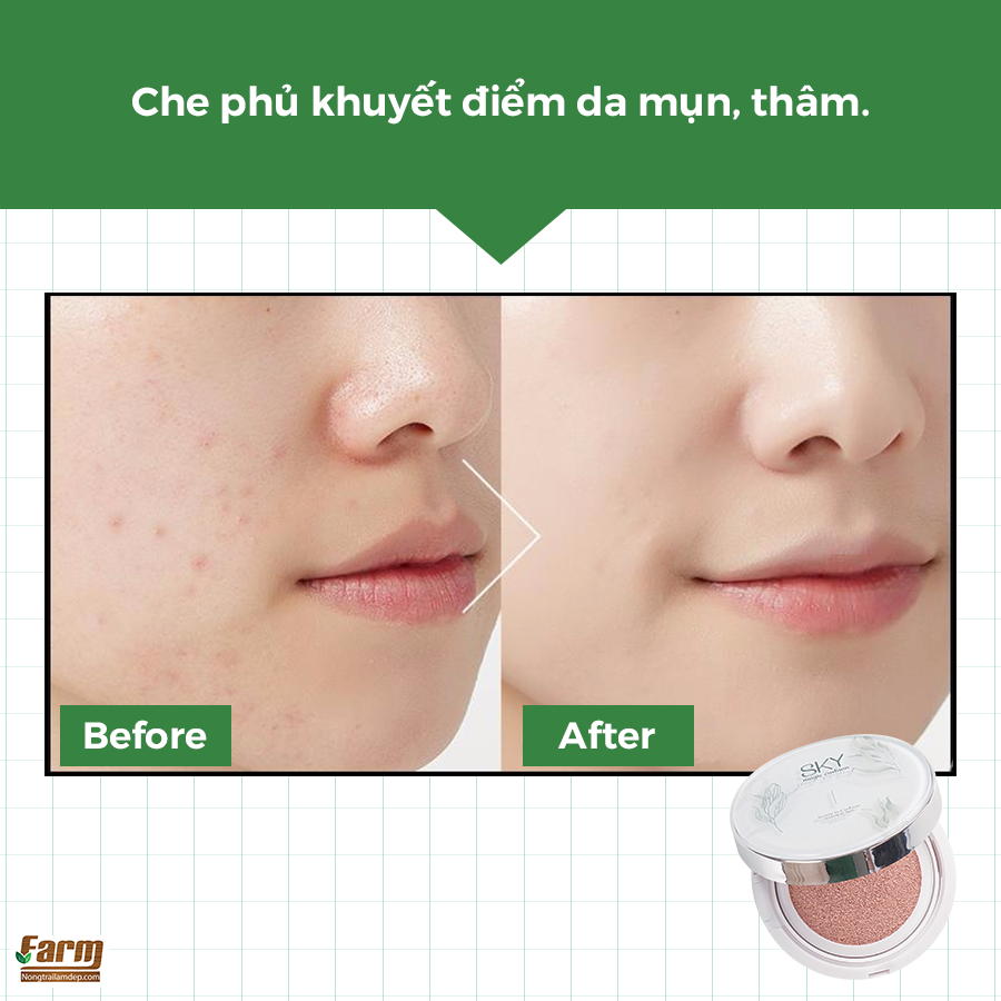 Phấn hơi sương Sky - che khuyết điểm hiệu quả