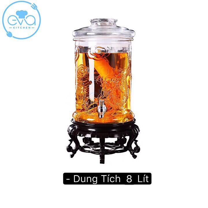 BÌNH THỦY TINH TRỤ RỒNG 8L