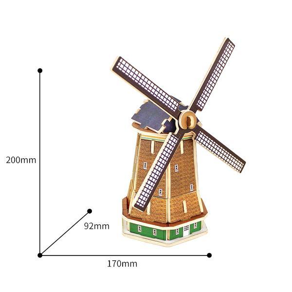 Đồ chơi lắp ráp gỗ 3D Mô hình Cối Xay Gió MJ208
