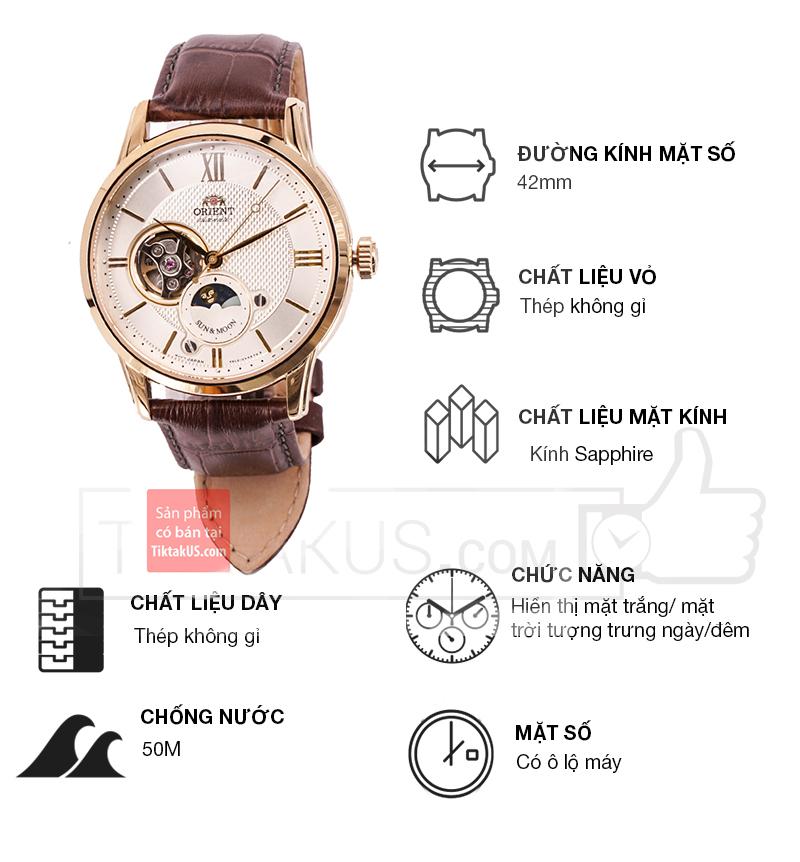 Đồng hồ nam Orient Sun and Moon AS0004S10B