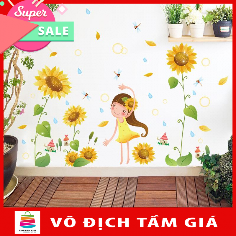 Decal hoa mặt trời XL7192