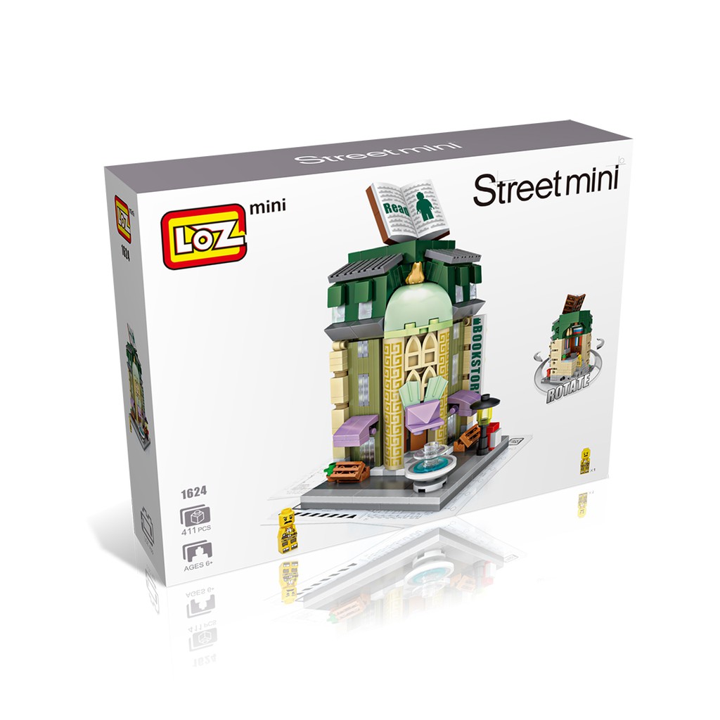 Đồ chơi lắp ráp LOZ 1624 - Tiệm sách mùa thu