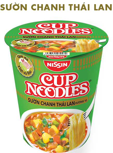 Mì Cup Noodles Sườn Chanh 74g thùng 24 ly