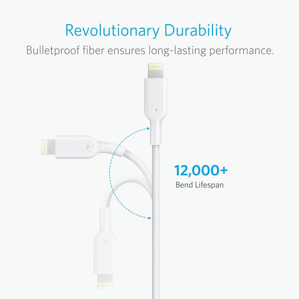 Cáp Lightning Anker Powerline II - Dài 3m - A8434