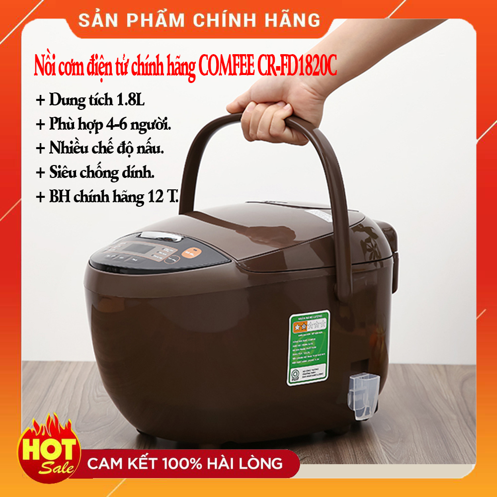 Nồi cơm điện Comfee CR-FD1820B 1.8L