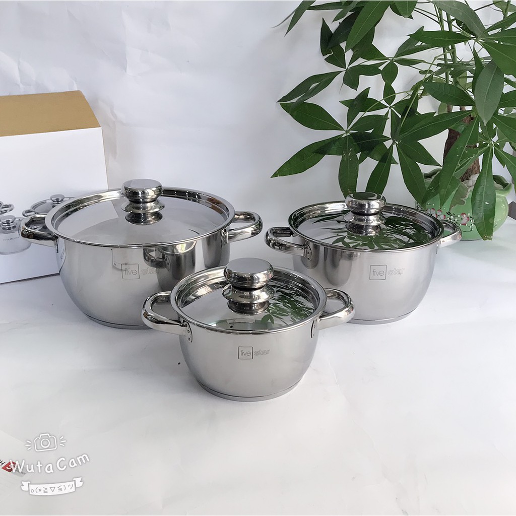 Bộ nồi inox Fivestar Cool 3 chiếc