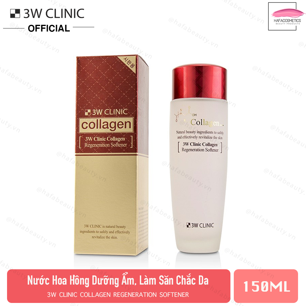 Nước hoa hồng 3W Clinic Collagen Regeneration Softener 150ml