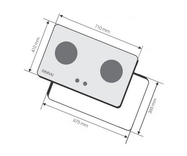 Bếp gas âm Rinnai RVB-2WGN