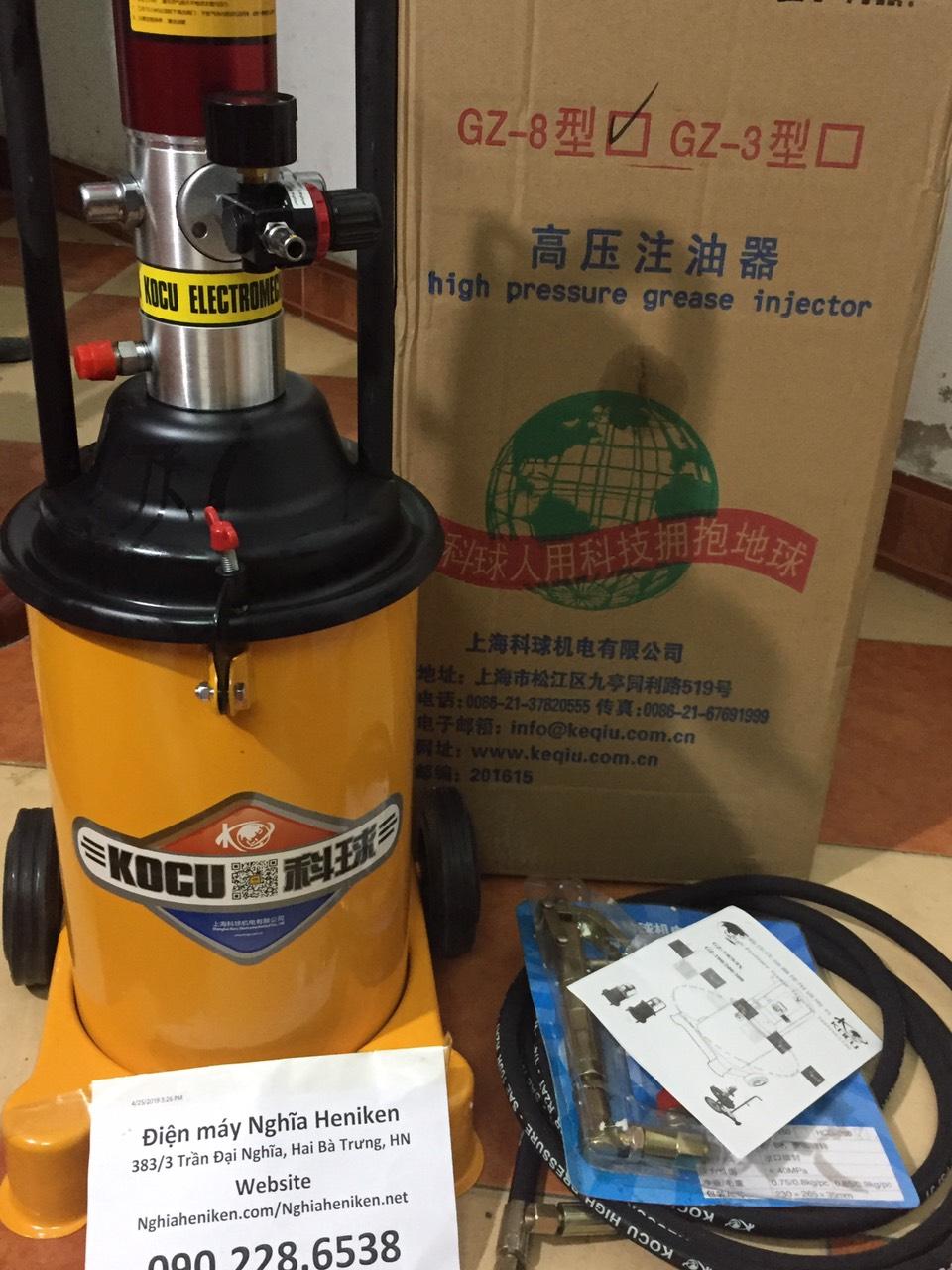 Máy bơm mỡ khí nén Kocu GZ-3 - 12 lít