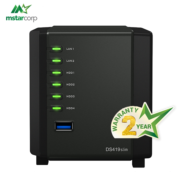 Thiết bị lưu trữ qua mạng NAS Synology DS419 Slim