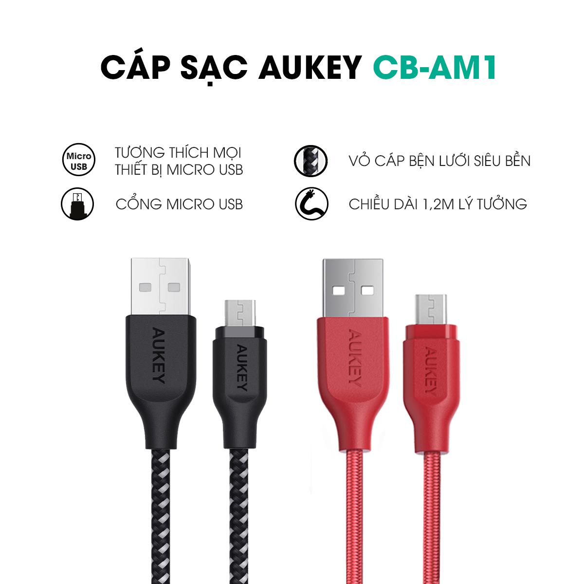 Cáp Aukey CB-AM1 - 1.2m
