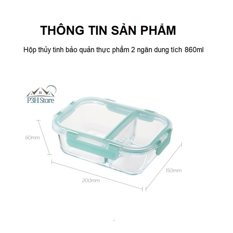 HỘP THỦY TINH 2 NGĂN LOCK&LOCK LLG457