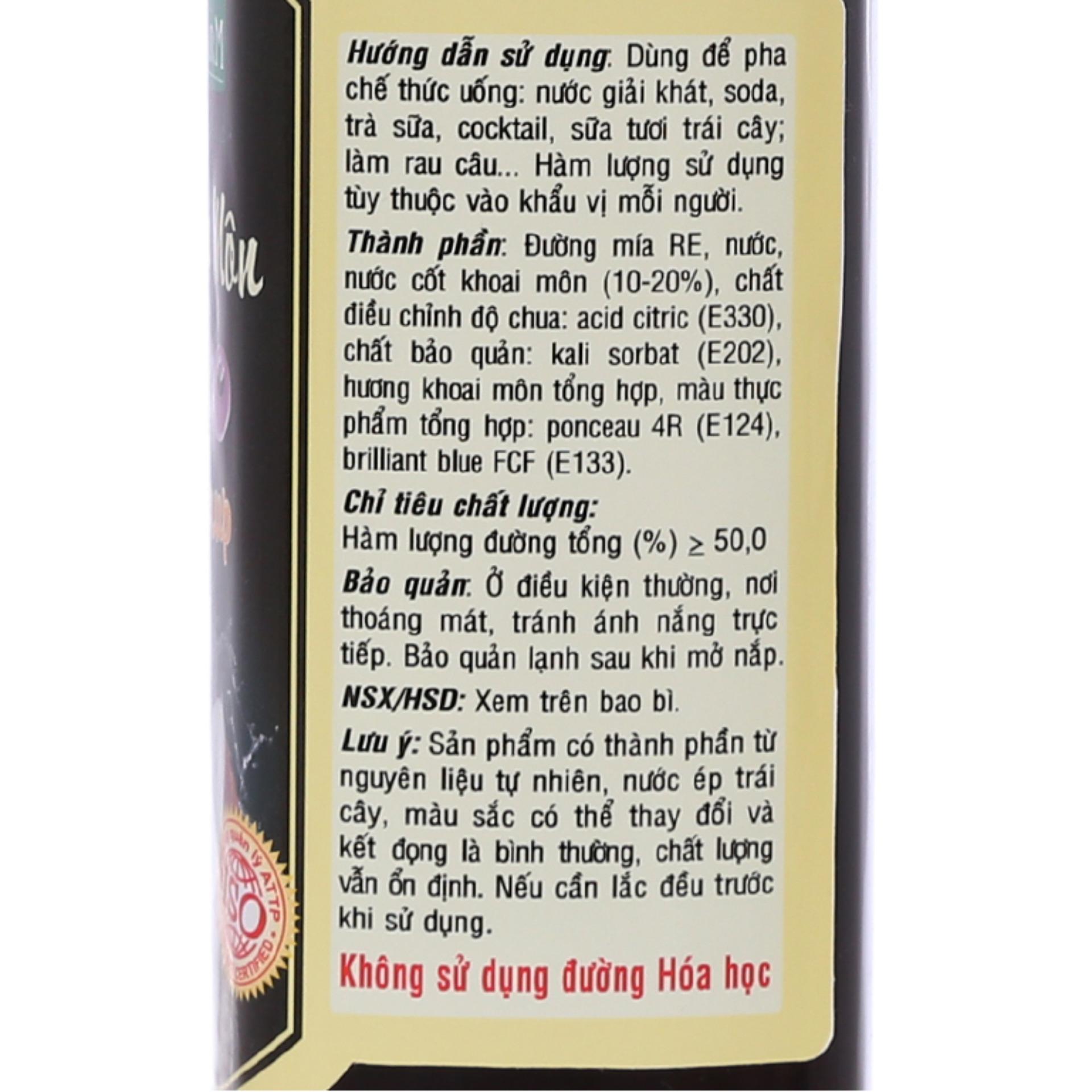 Sirô Golden Farm khoai môn 520ML