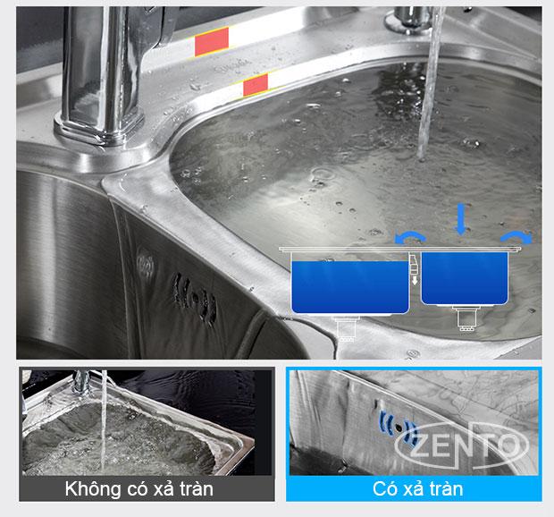 Chậu rửa bát inox 2 hố zento SK7842