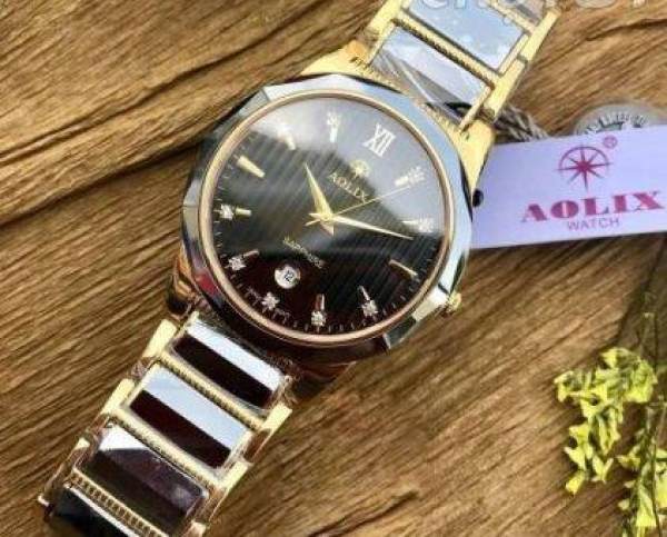 Nơi bán Đồng hồ nam dây kim loại Aolix AL6825g mặt đen(dây đen)