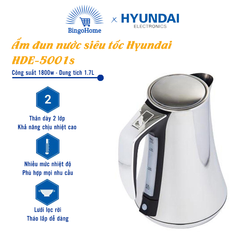 Ấm đun siêu tốc Hyundai HDE-5001 1.7L