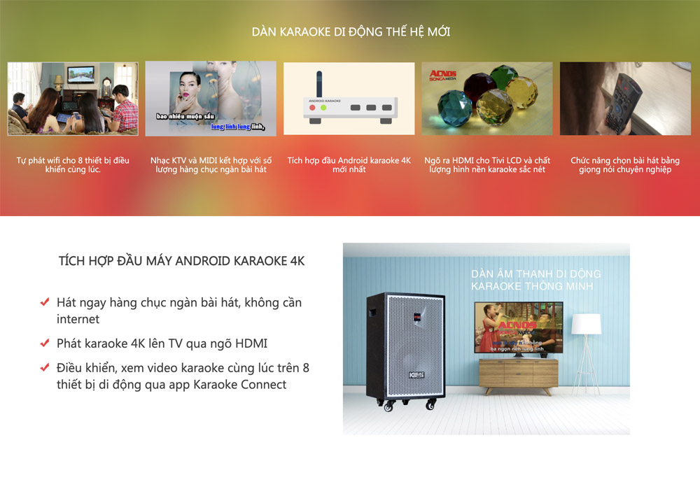 Loa kéo di động ACNOS KDNET 3011