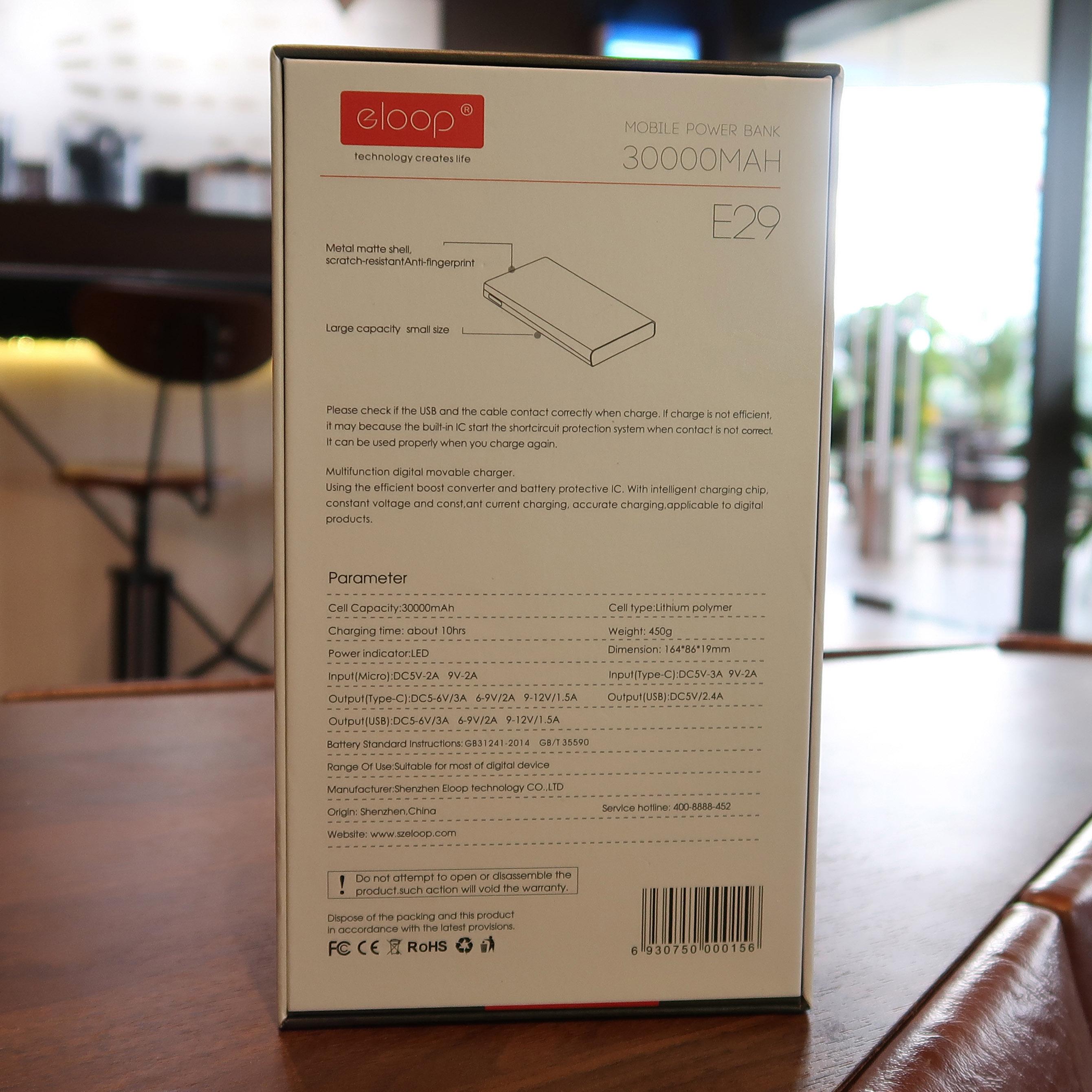 Pin dự phòng Eloop E29 - 30.000mAh
