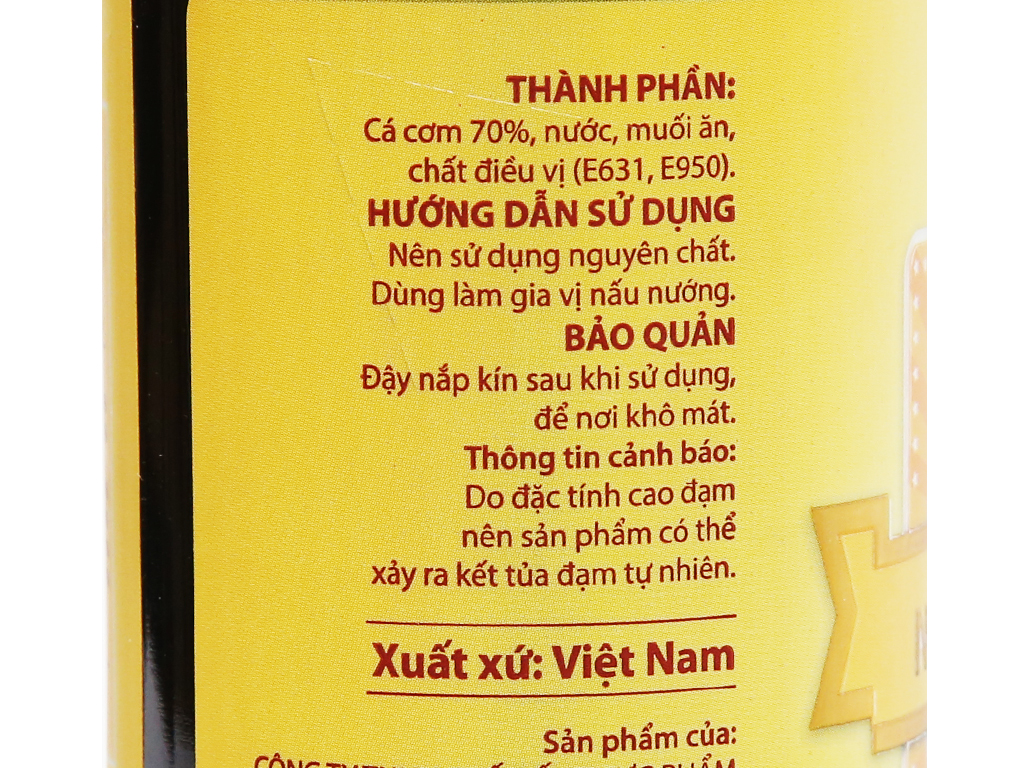 Nước mắm cá cơm Hạnh Phúc 50 độ đạm 500ml
