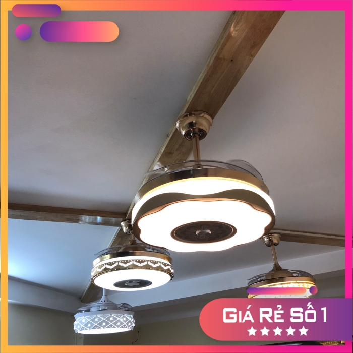 Quạt trần đèn giấu cánh 8074