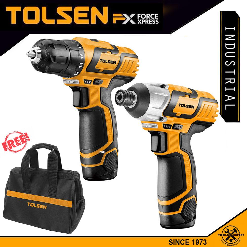 BỘ 2 MÁY KHOAN VÀ MÁY BẮT VÍT TOLSEN 79028