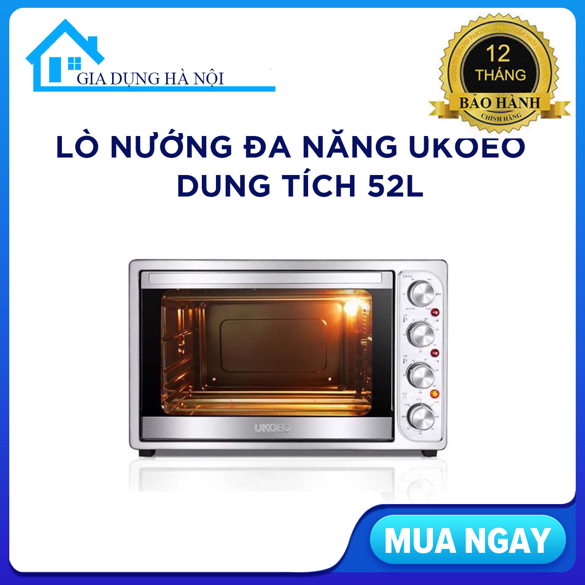 Lò nướng Ukoeo HBD-5002 52L