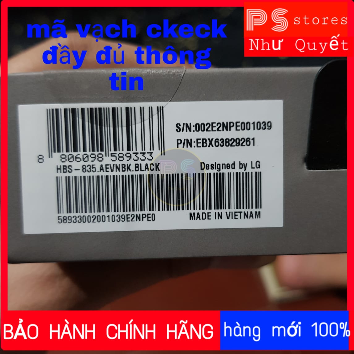 Tai nghe Bluetooth LG HBS-835