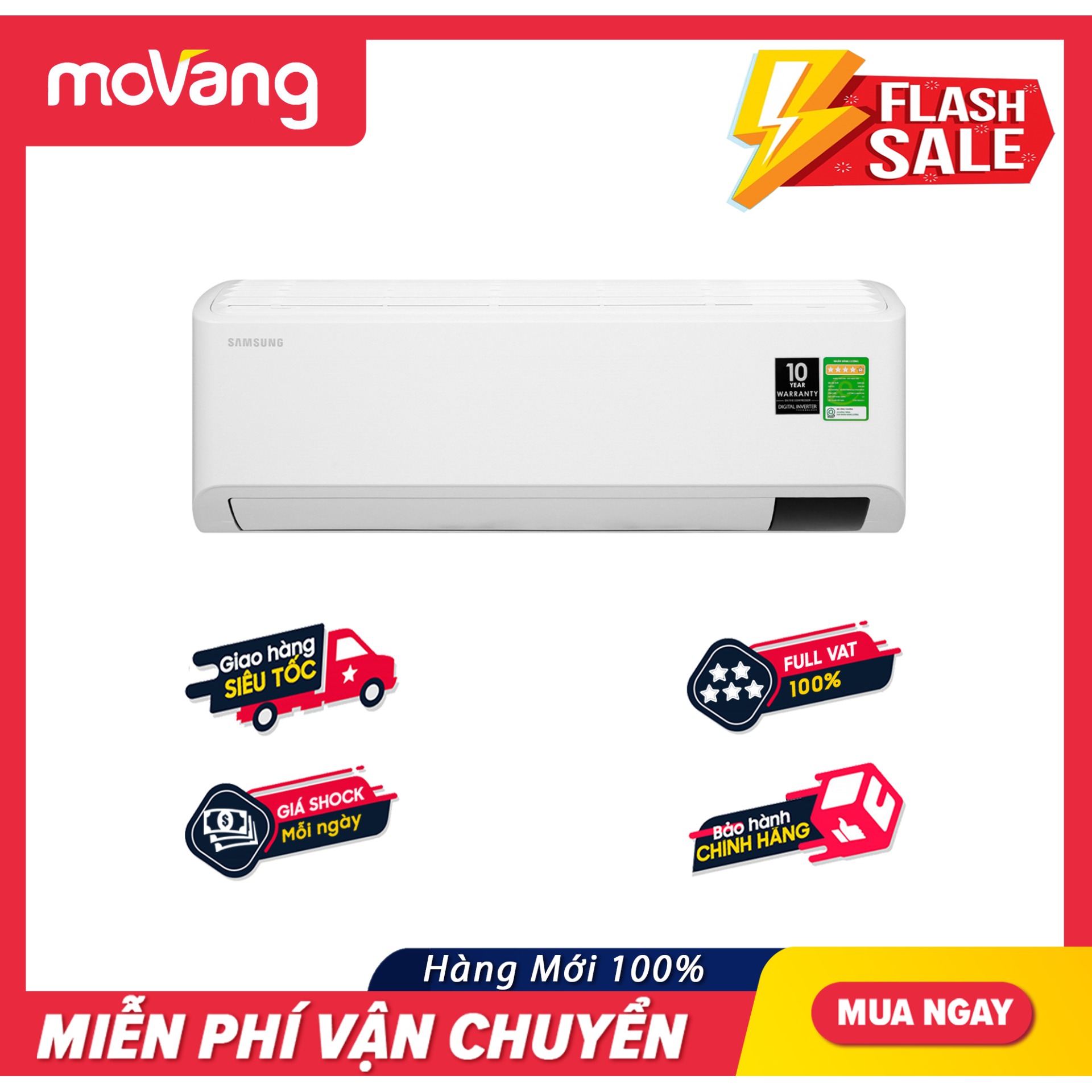 Máy Lạnh / Điều Hòa Samsung AR13TYGCDWKNSV 12000BTU 1.5HP