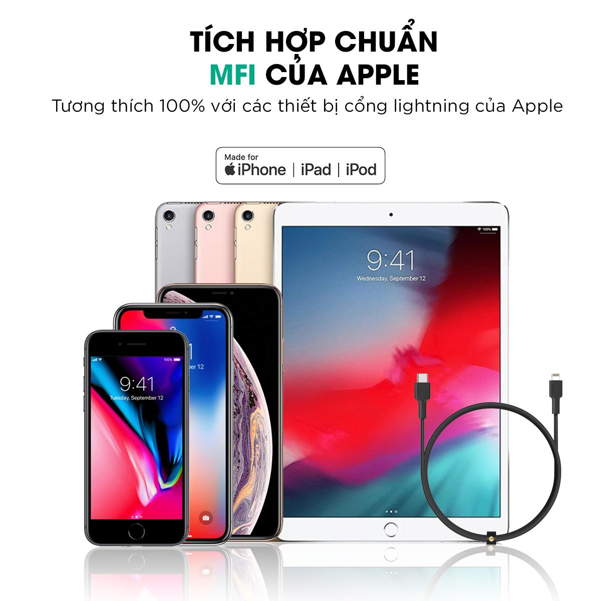 CÁP SẠC TYPE-C TO LIGHTNING AUKEY CB-CL2