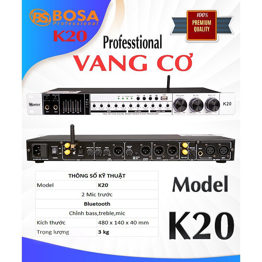 Vang cơ Bosa K20