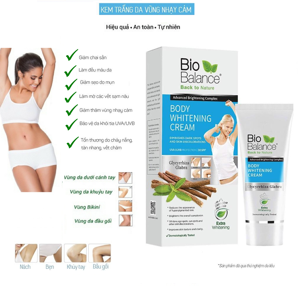 Kem dưỡng trắng da toàn thân BioBalance Body Whitening Cream 60ml