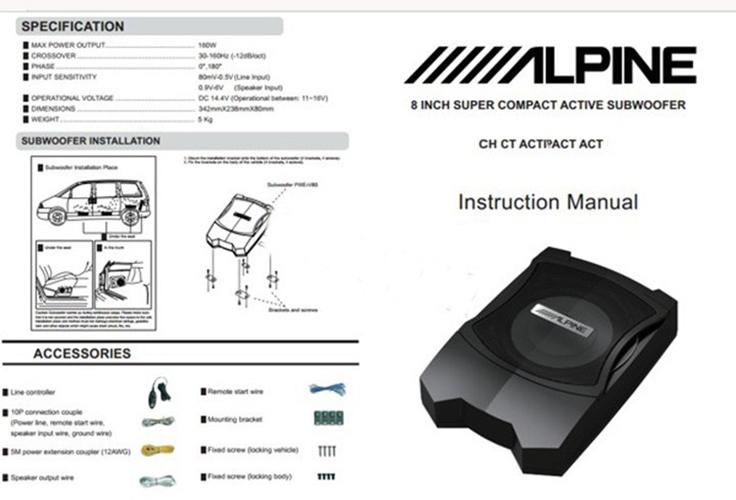 Loa sub gầm ghế Alpine PWE-T080OC