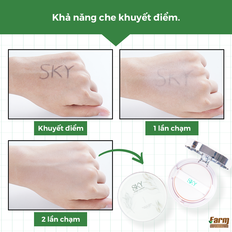 Phấn hơi sương Sky - che khuyết điểm hiệu quả