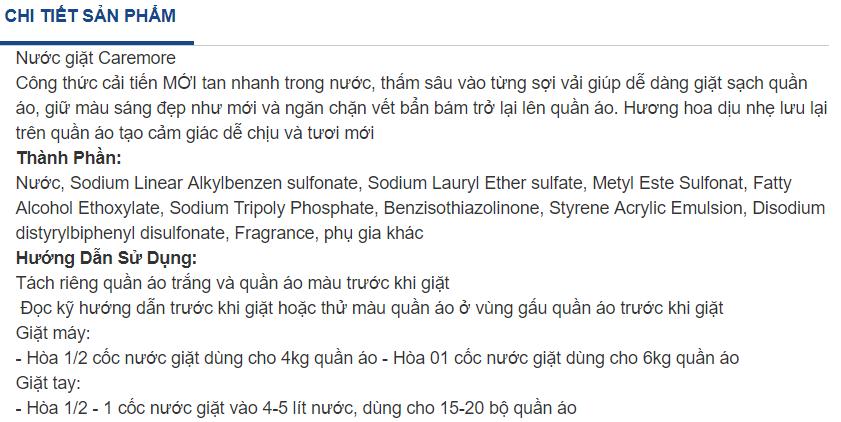 NƯỚC GIẶT CAREMORE