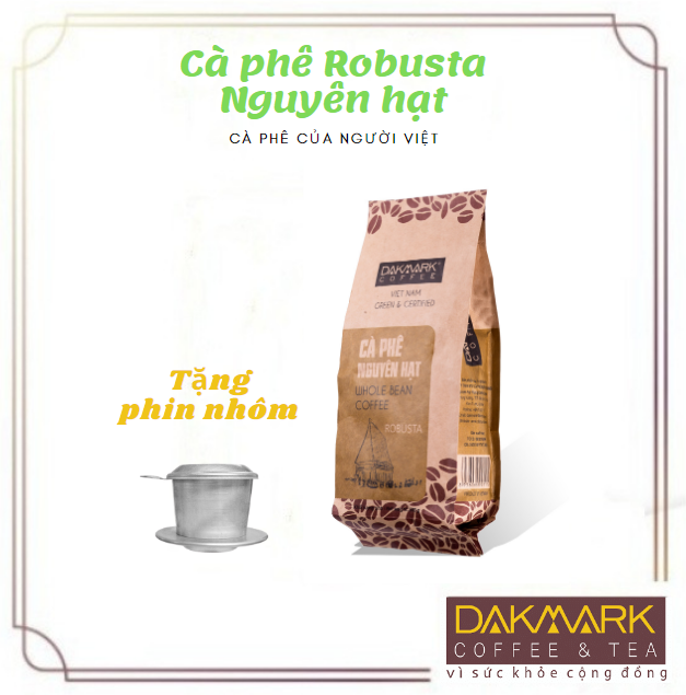 Cà phê hạt DakMark Robusta