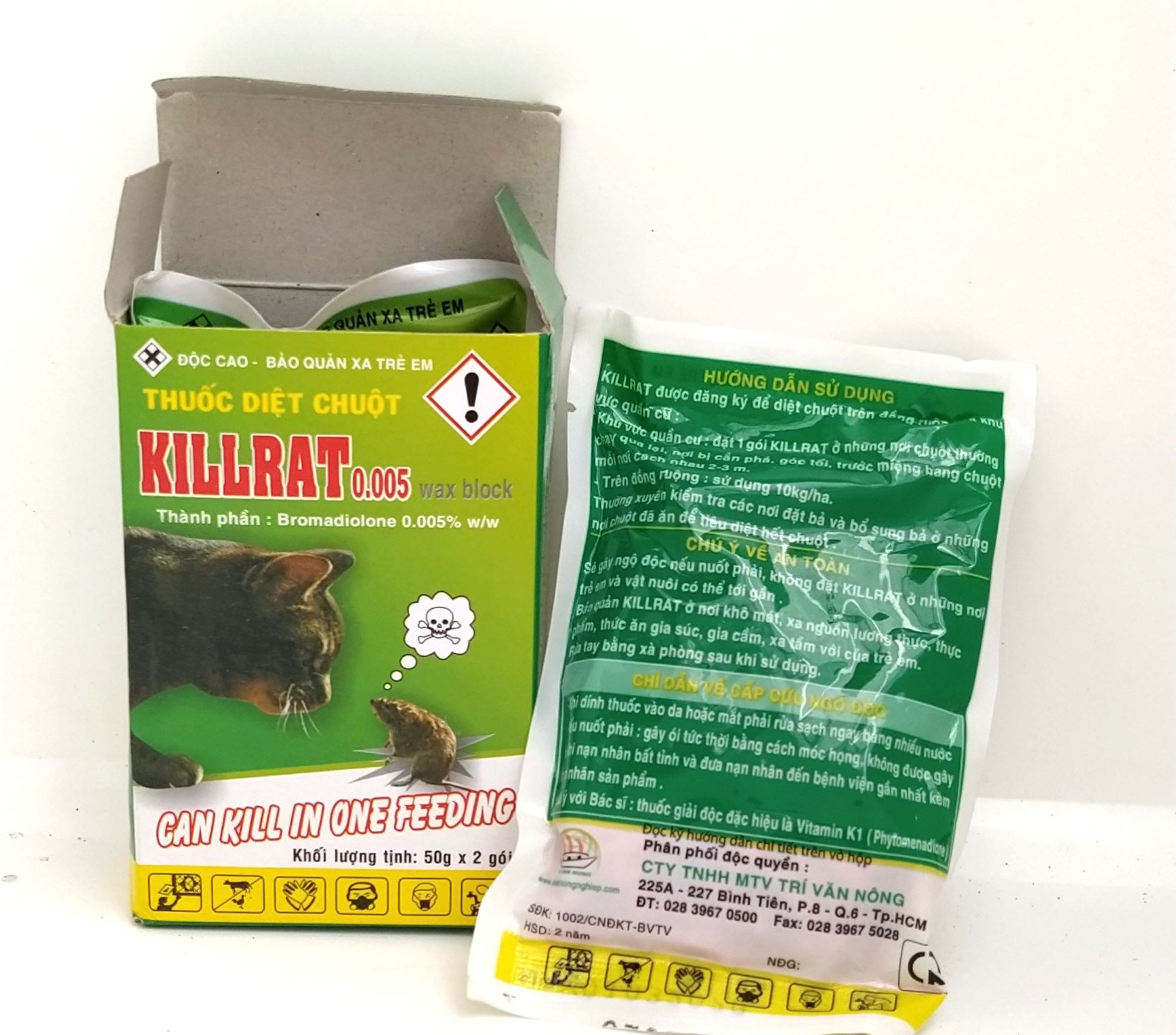 ThuốC diệt chuột Killrat 0.005 BB 500g