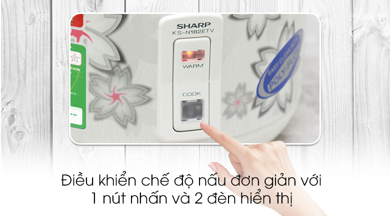 Nồi cơm điện Sharp KS-N182ETV 1.8L
