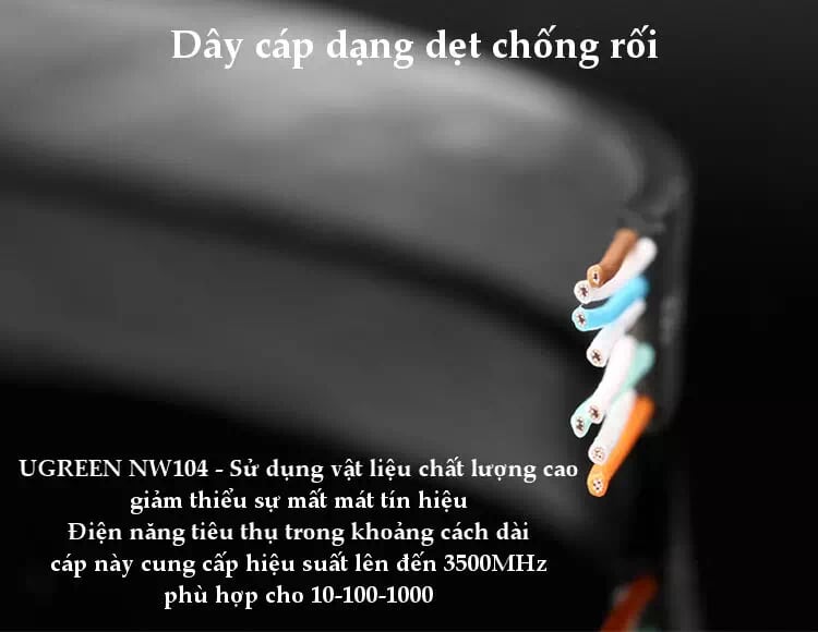 CÁP MẠNG DẸT CAT6 UGREEN 50180