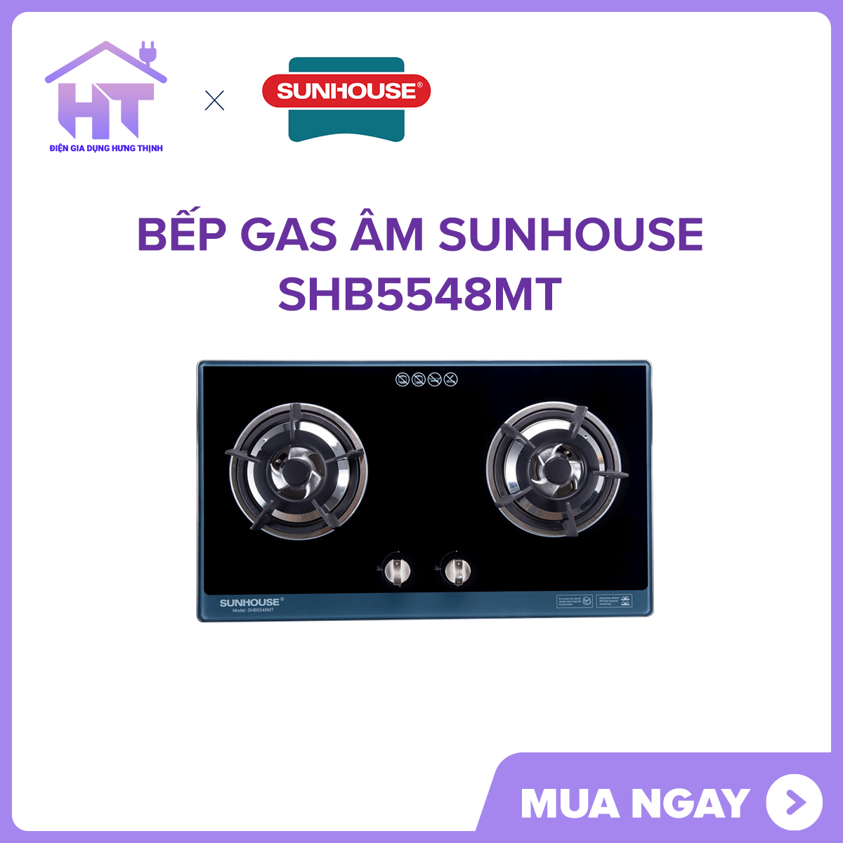 BẾP GAS Sunhouse SHB5548MT