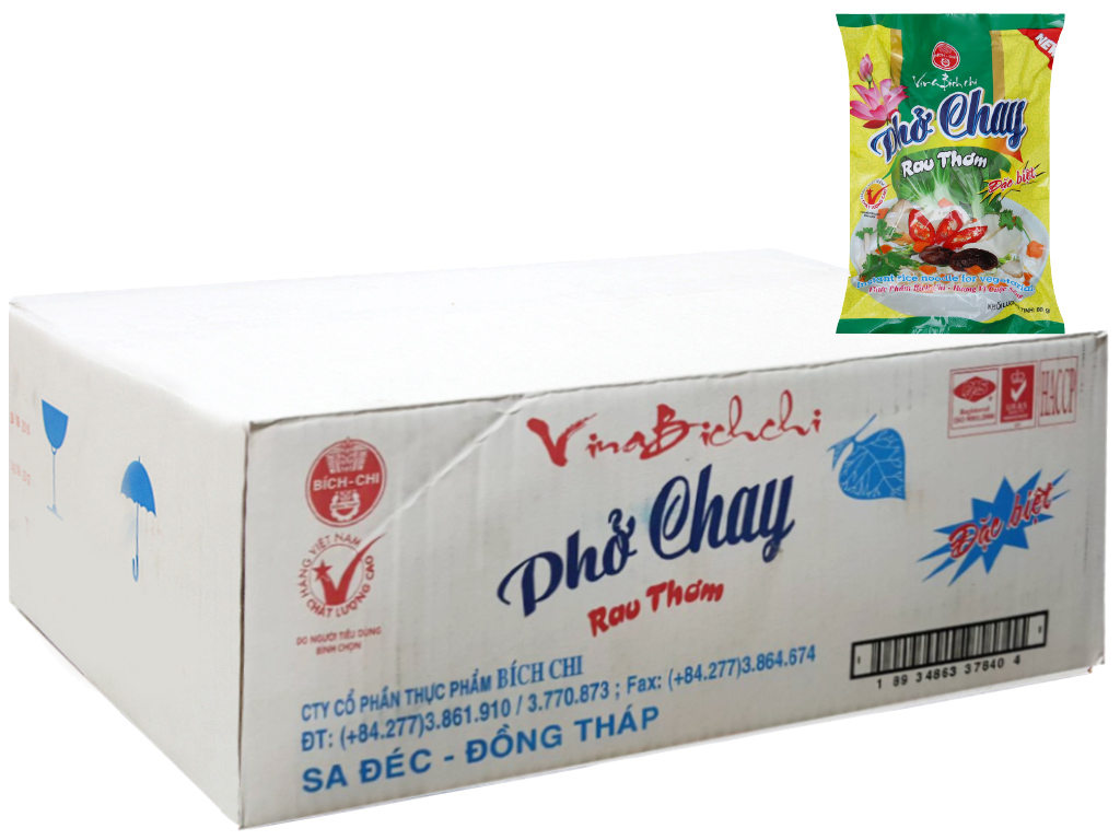 Phở Chay Bích Chi Rau Thơm 60g thùng 30 gói