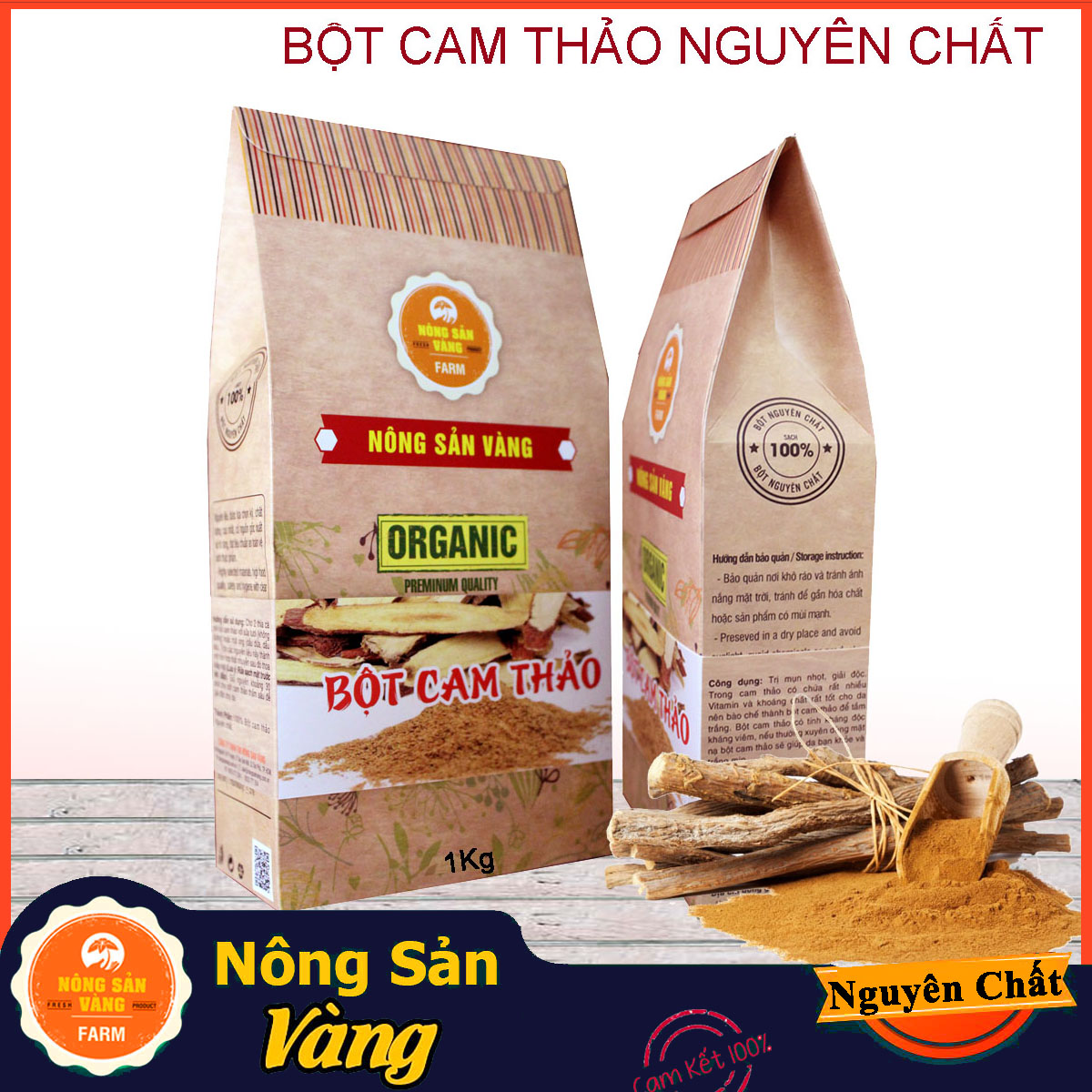 Bột Nông Sản Vàng Cam Thảo 1kg