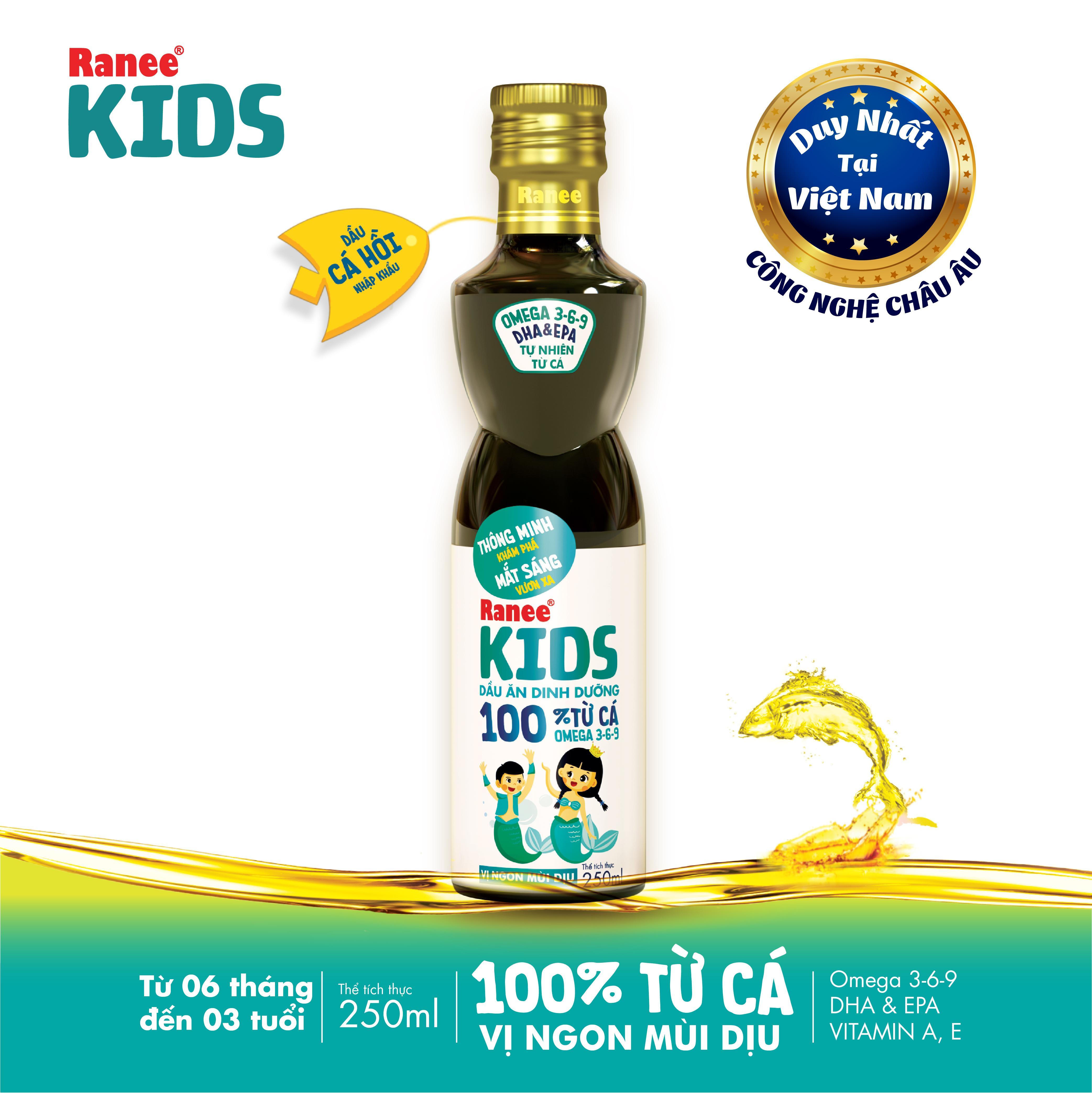 Dầu ăn dinh dưỡng Ranee Kids chai 250ml