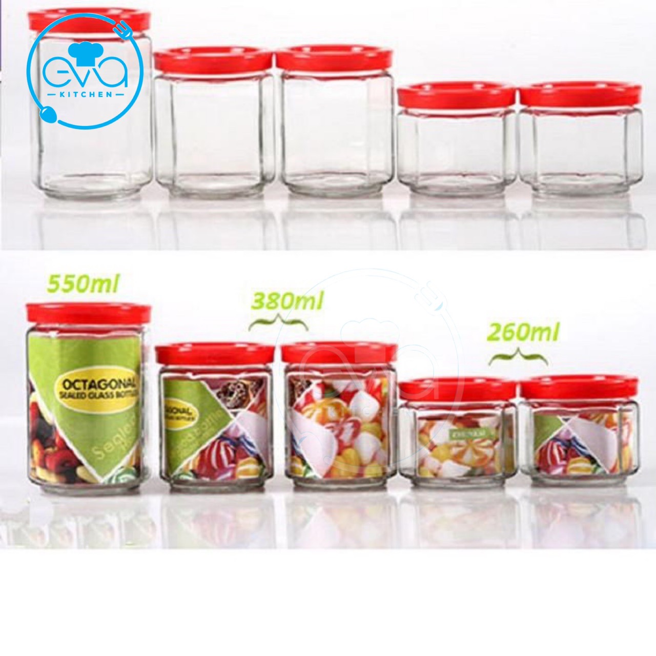 Hộp Thủy Tinh Octagonal Sealed