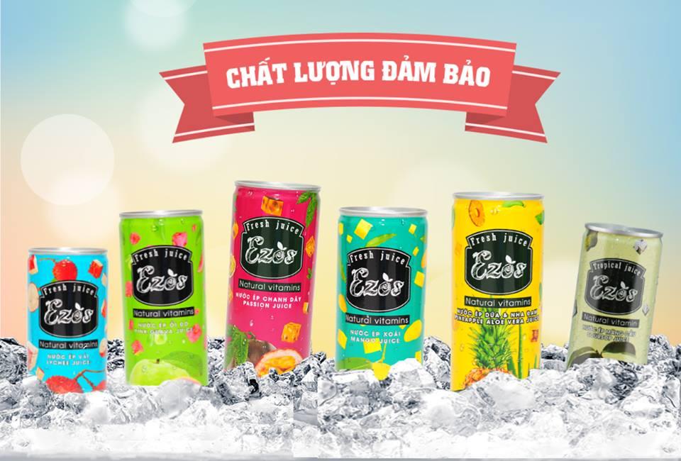 Nước ép dứa nha đam Ezos lốc 6 lon