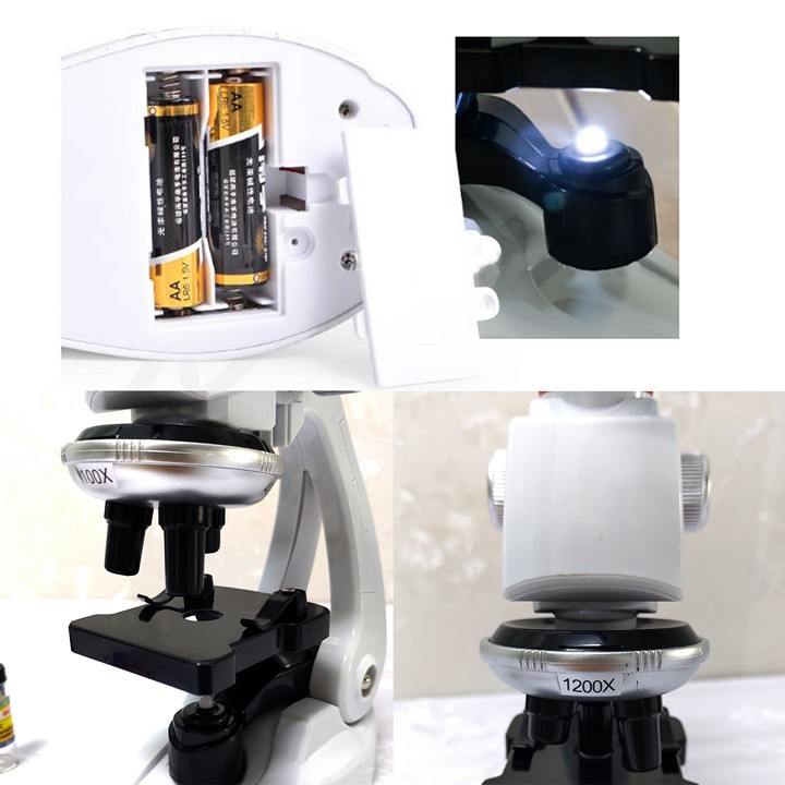 Bộ kính hiển vi trẻ em Microscope 1200x