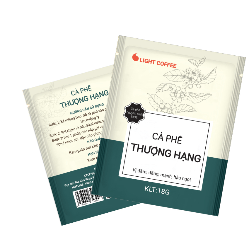 Cà phê bột Thượng hạng Light Coffee Túi 18g