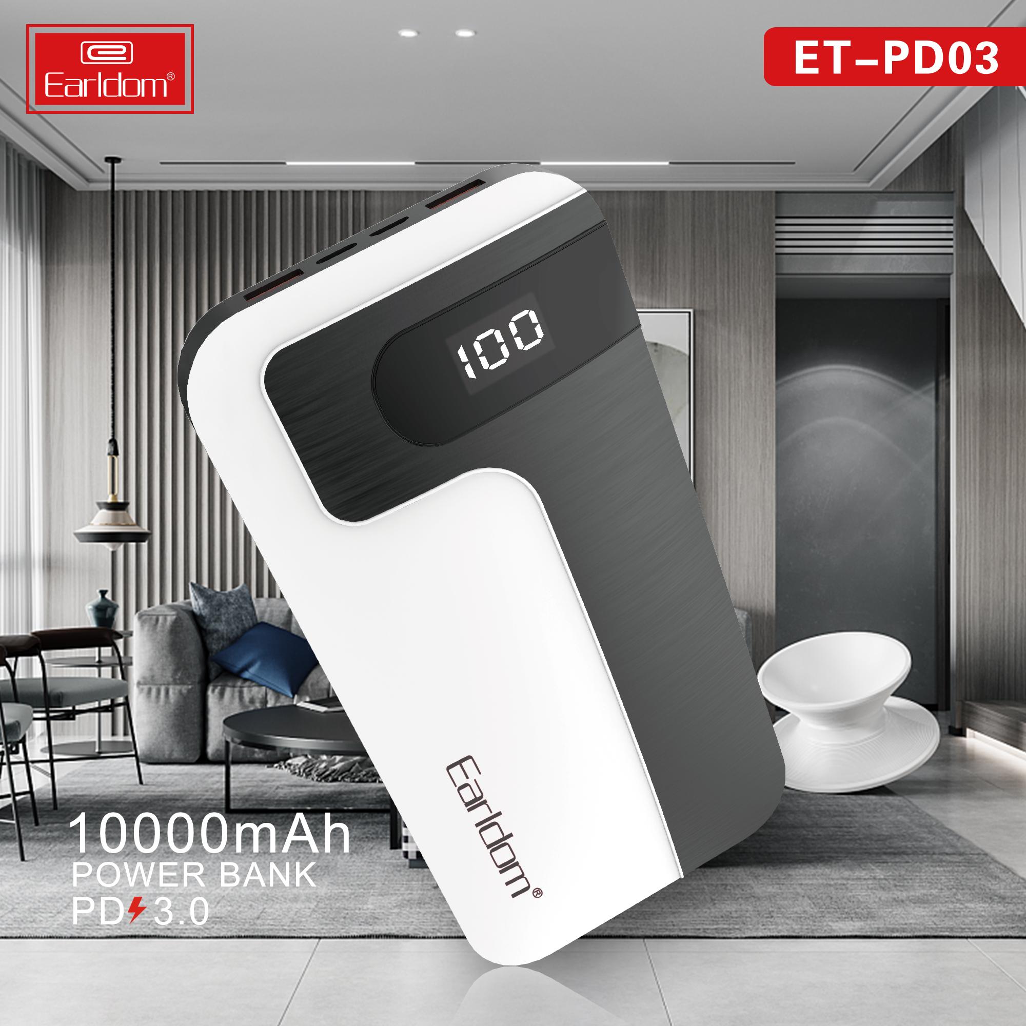 Sạc Dự Phòng Earldom ET-PD03 10.000mAh