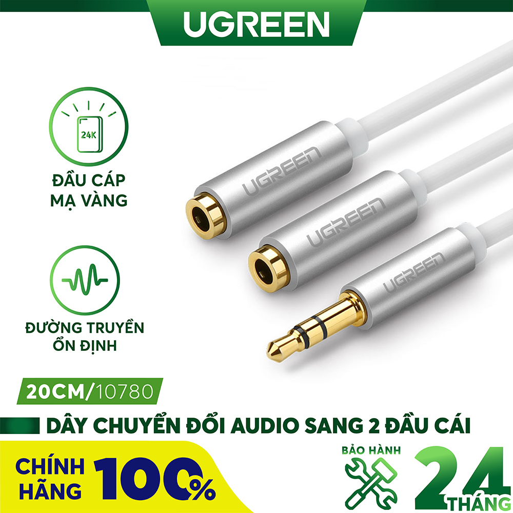 Cáp Chia Loa 3.5mm 1 ra 2 Ugreen 10739